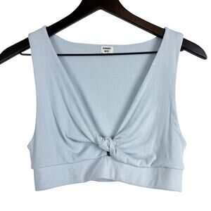 Aritzia Sunday Best Elena Tank Cropped Twisted Front Light Blue - M